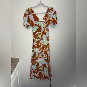 Elegant Multicolor Floral Maxi Dress